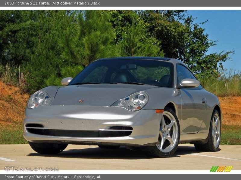 Arctic Silver Metallic / Black 2003 Porsche 911 Targa