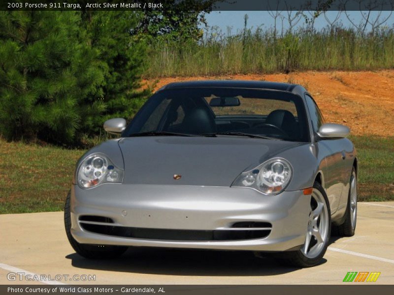 Arctic Silver Metallic / Black 2003 Porsche 911 Targa