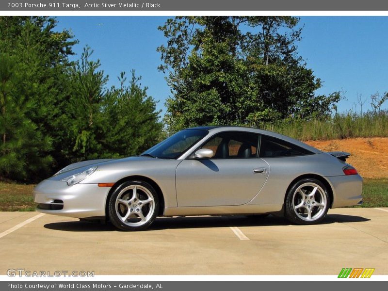 Arctic Silver Metallic / Black 2003 Porsche 911 Targa