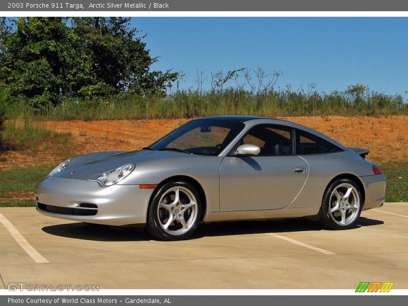Arctic Silver Metallic / Black 2003 Porsche 911 Targa