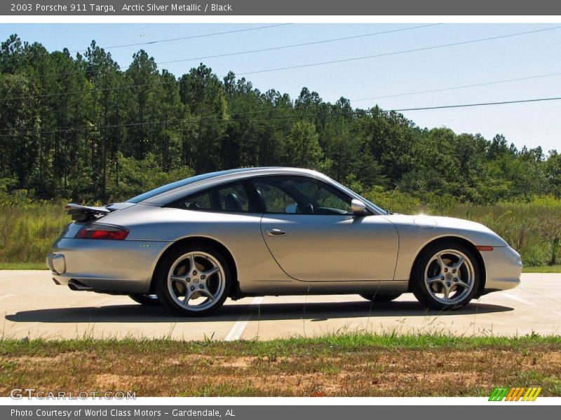 Arctic Silver Metallic / Black 2003 Porsche 911 Targa