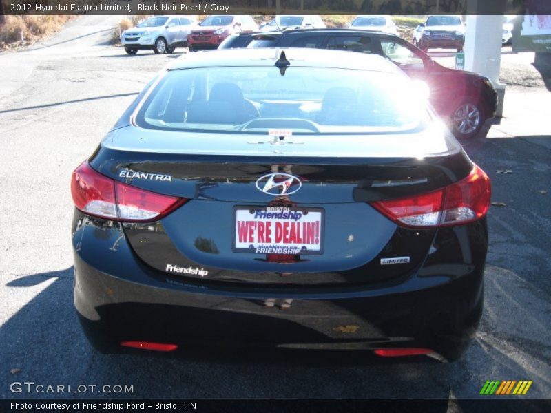 Black Noir Pearl / Gray 2012 Hyundai Elantra Limited
