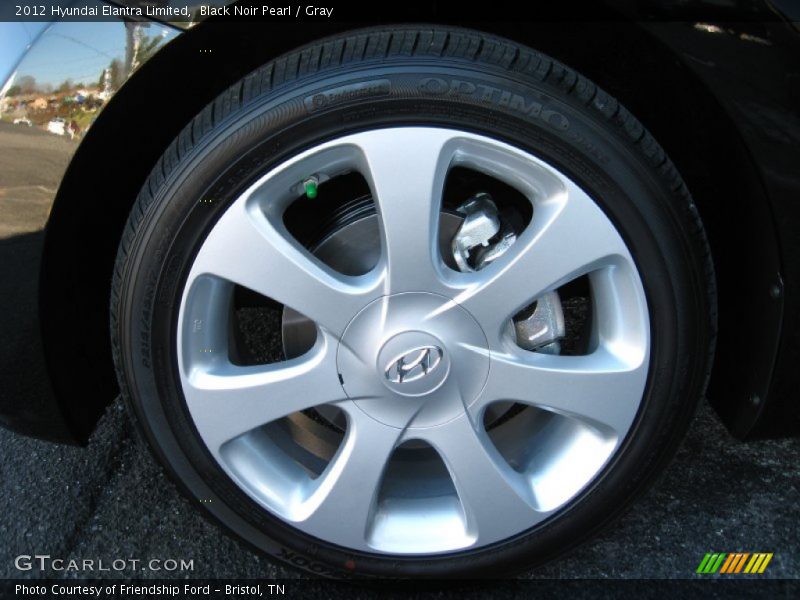 Black Noir Pearl / Gray 2012 Hyundai Elantra Limited