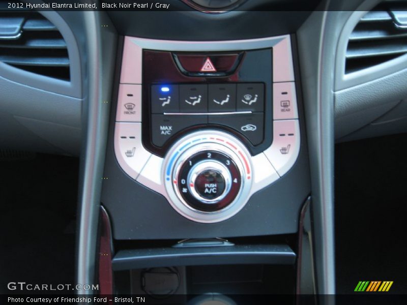 Black Noir Pearl / Gray 2012 Hyundai Elantra Limited