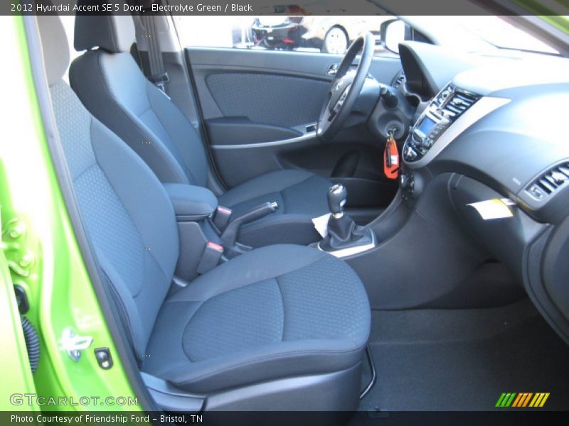  2012 Accent SE 5 Door Black Interior