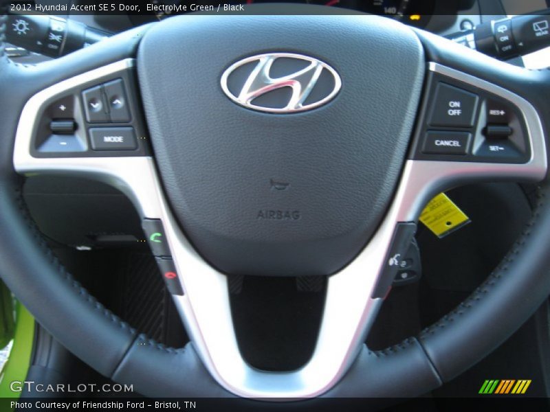 Controls of 2012 Accent SE 5 Door