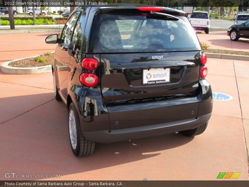 Deep Black / Plain Black 2012 Smart fortwo pure coupe