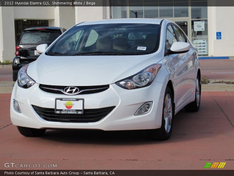 Shimmering White / Beige 2012 Hyundai Elantra GLS