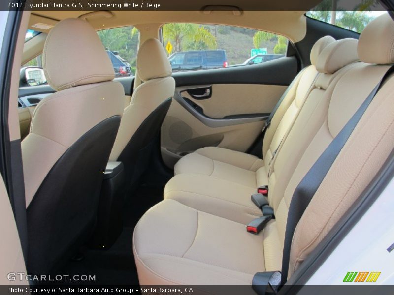 Shimmering White / Beige 2012 Hyundai Elantra GLS