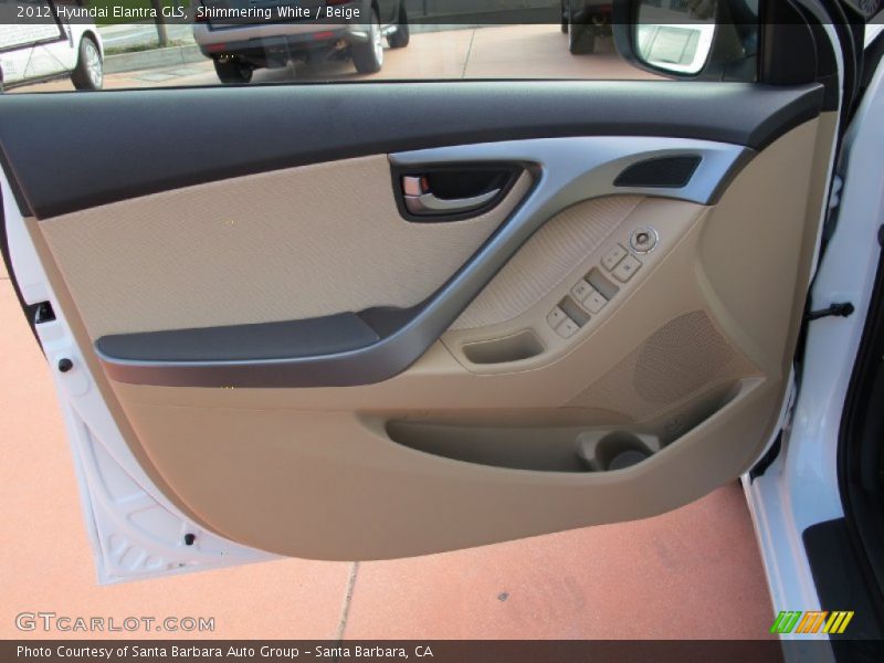 Shimmering White / Beige 2012 Hyundai Elantra GLS