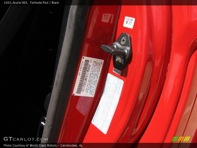 1991 NSX  Formula Red Color Code R-77