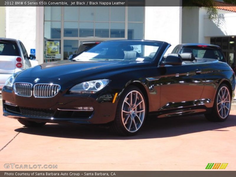 Jet Black / Black Nappa Leather 2012 BMW 6 Series 650i Convertible