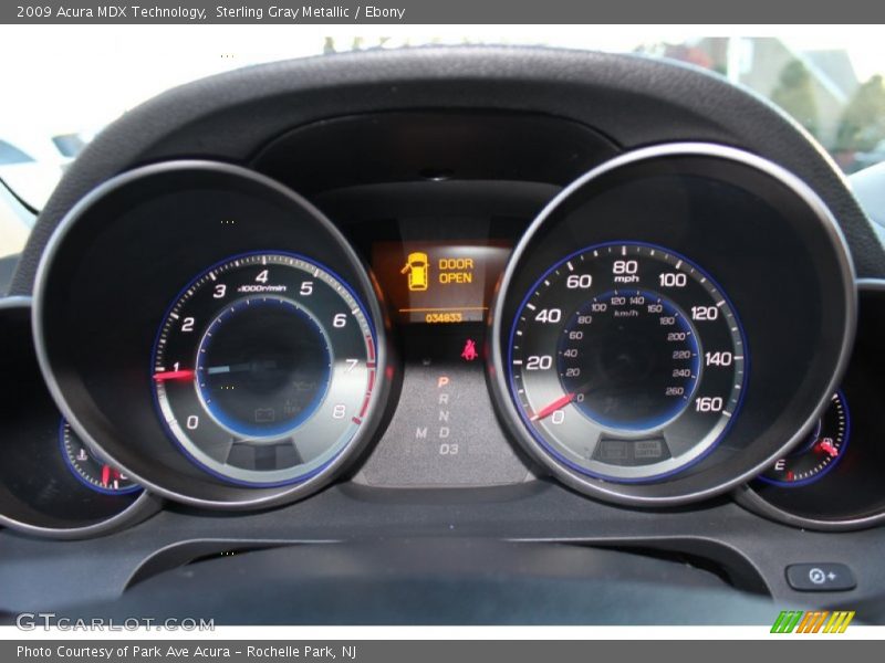 Sterling Gray Metallic / Ebony 2009 Acura MDX Technology