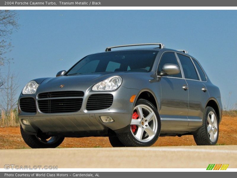 Titanium Metallic / Black 2004 Porsche Cayenne Turbo