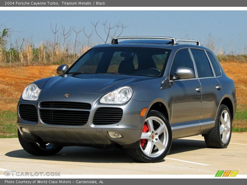 Titanium Metallic / Black 2004 Porsche Cayenne Turbo
