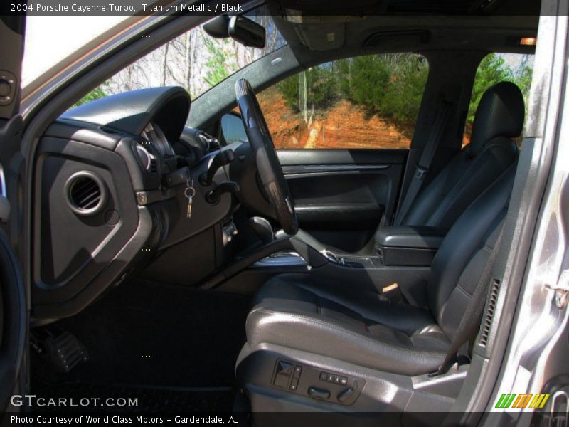 Titanium Metallic / Black 2004 Porsche Cayenne Turbo