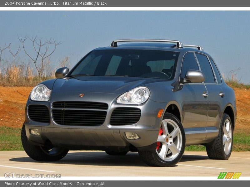 Titanium Metallic / Black 2004 Porsche Cayenne Turbo