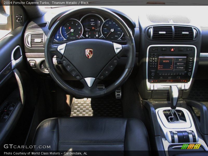 Titanium Metallic / Black 2004 Porsche Cayenne Turbo