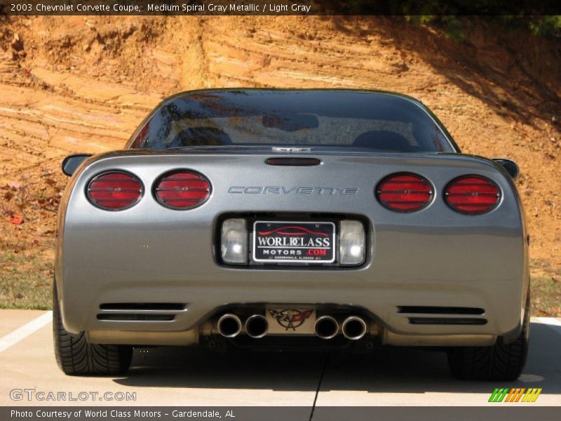 Medium Spiral Gray Metallic / Light Gray 2003 Chevrolet Corvette Coupe