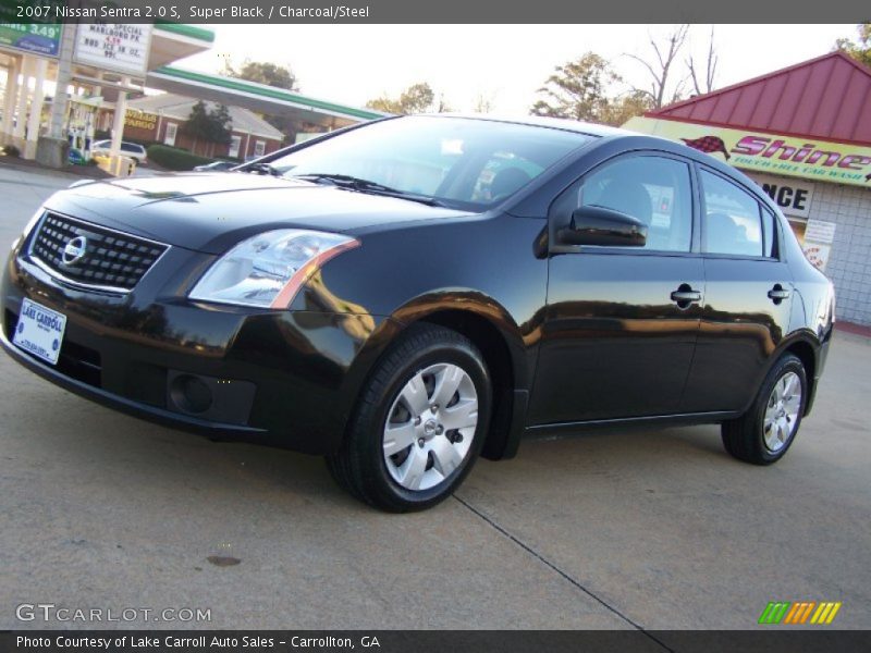 Super Black / Charcoal/Steel 2007 Nissan Sentra 2.0 S