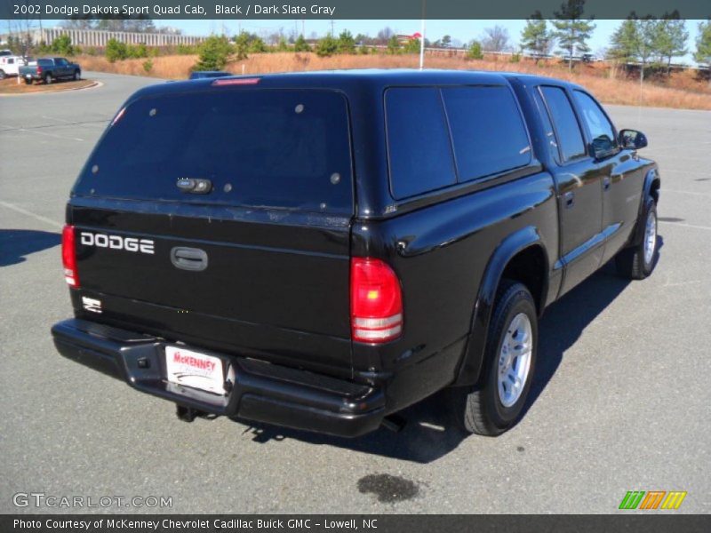 Black / Dark Slate Gray 2002 Dodge Dakota Sport Quad Cab