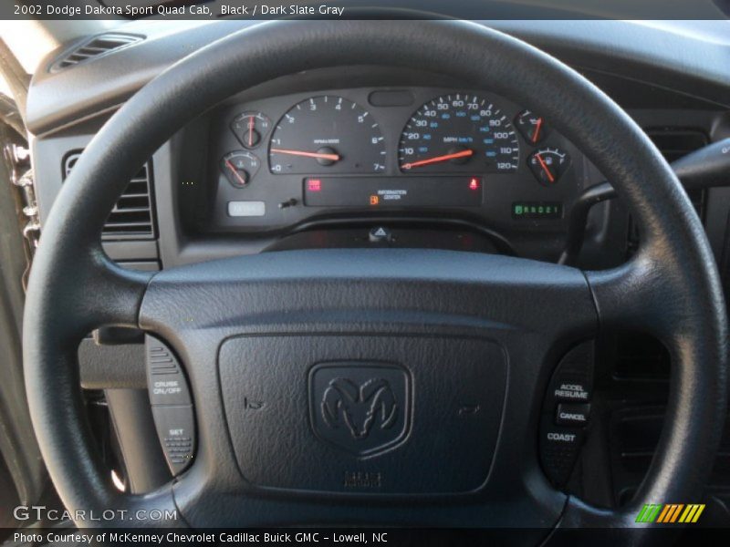 Black / Dark Slate Gray 2002 Dodge Dakota Sport Quad Cab