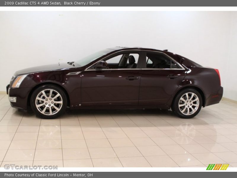 Black Cherry / Ebony 2009 Cadillac CTS 4 AWD Sedan
