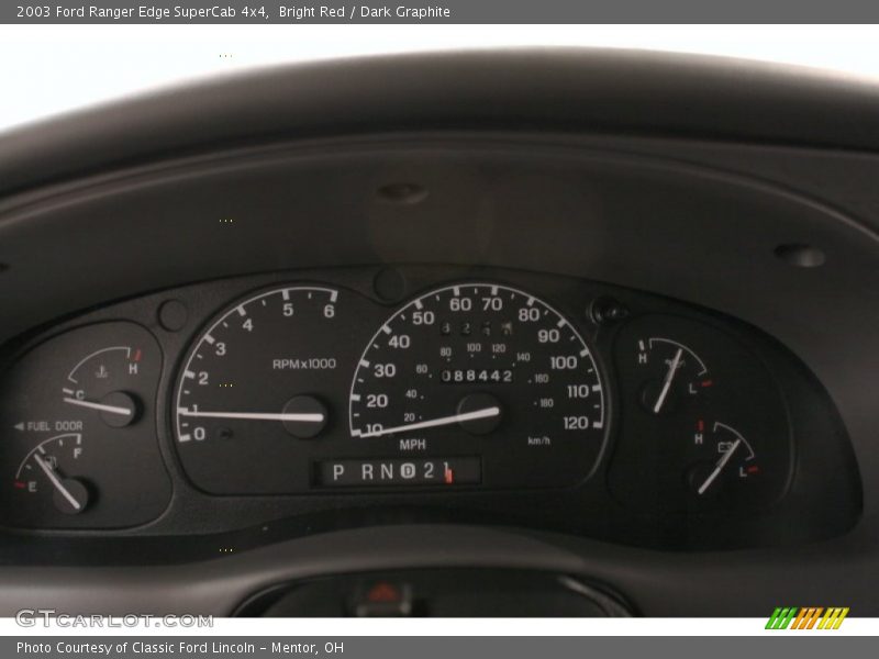 Bright Red / Dark Graphite 2003 Ford Ranger Edge SuperCab 4x4