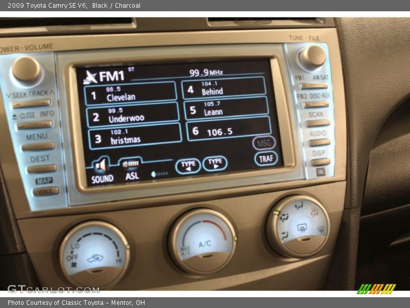 Black / Charcoal 2009 Toyota Camry SE V6