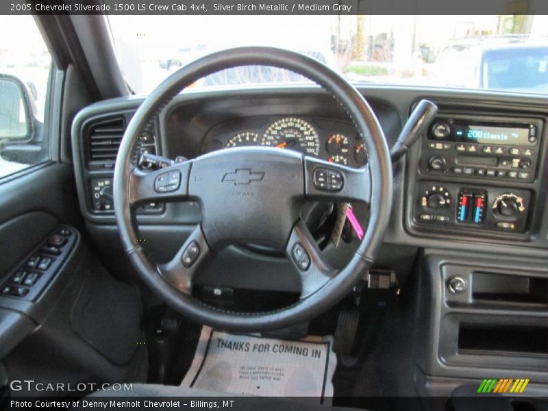 Silver Birch Metallic / Medium Gray 2005 Chevrolet Silverado 1500 LS Crew Cab 4x4
