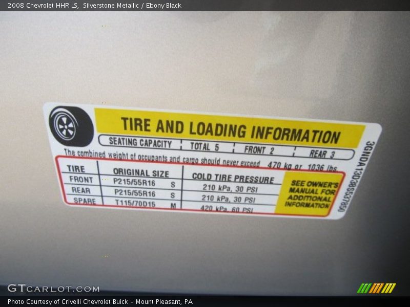 Silverstone Metallic / Ebony Black 2008 Chevrolet HHR LS