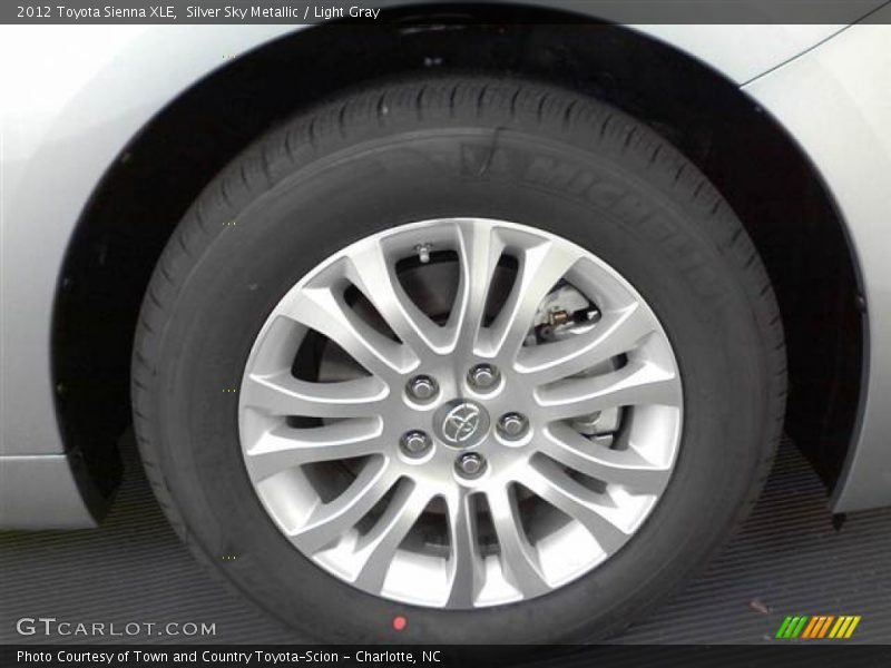 Silver Sky Metallic / Light Gray 2012 Toyota Sienna XLE