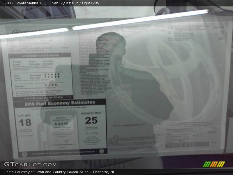 Silver Sky Metallic / Light Gray 2012 Toyota Sienna XLE