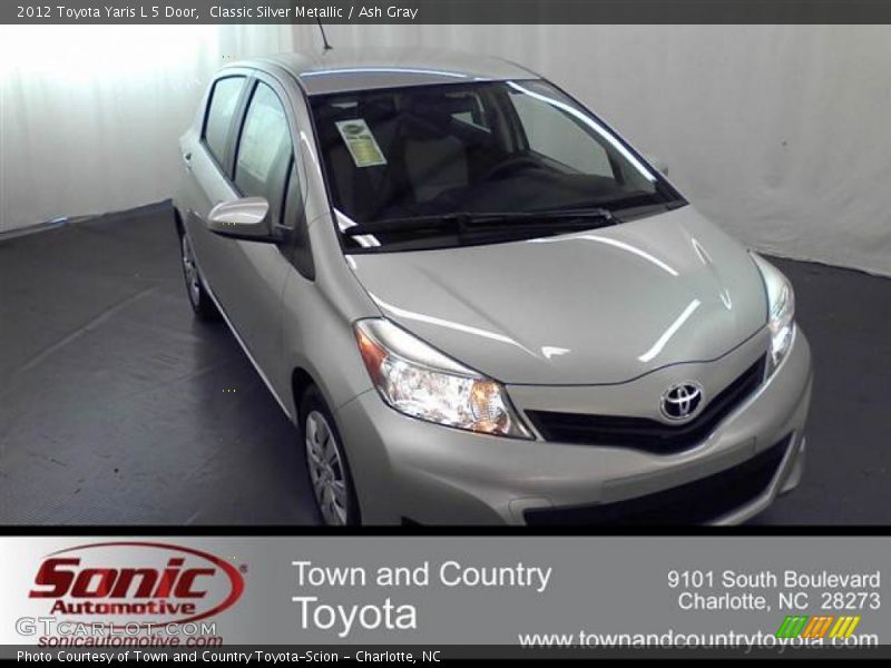 Classic Silver Metallic / Ash Gray 2012 Toyota Yaris L 5 Door