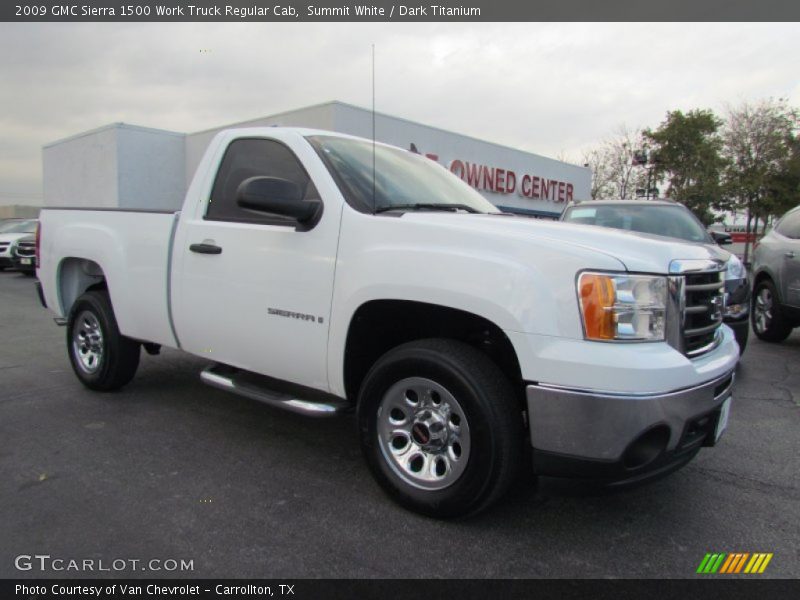 Summit White / Dark Titanium 2009 GMC Sierra 1500 Work Truck Regular Cab