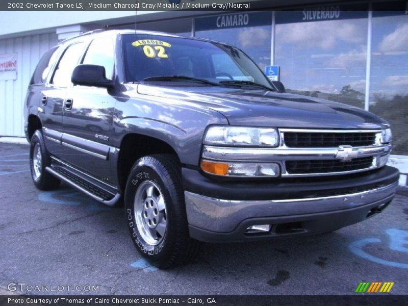 Medium Charcoal Gray Metallic / Medium Gray/Neutral 2002 Chevrolet Tahoe LS