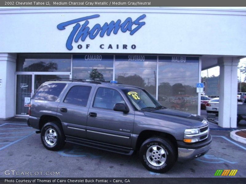 Medium Charcoal Gray Metallic / Medium Gray/Neutral 2002 Chevrolet Tahoe LS