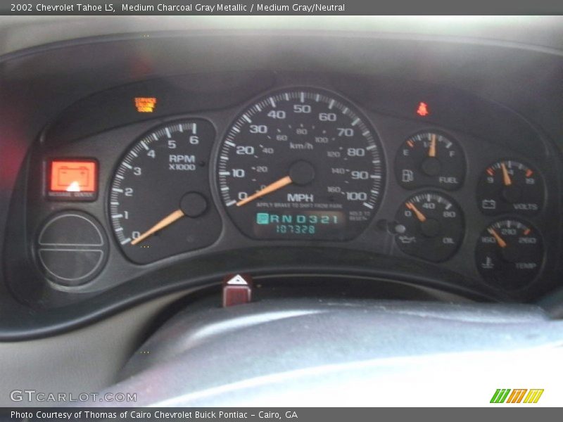 Medium Charcoal Gray Metallic / Medium Gray/Neutral 2002 Chevrolet Tahoe LS