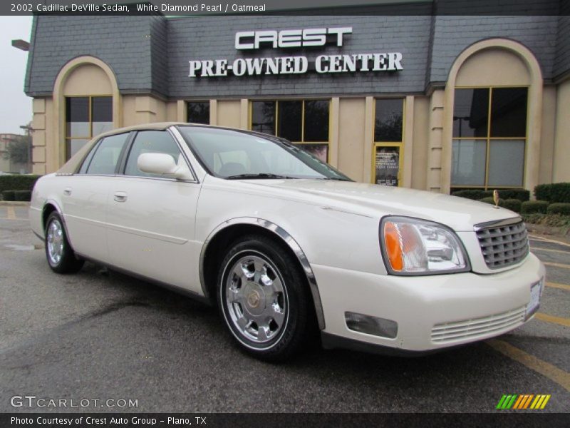 White Diamond Pearl / Oatmeal 2002 Cadillac DeVille Sedan