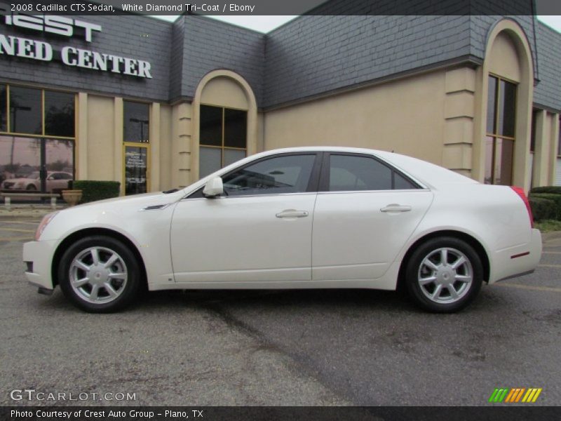 White Diamond Tri-Coat / Ebony 2008 Cadillac CTS Sedan