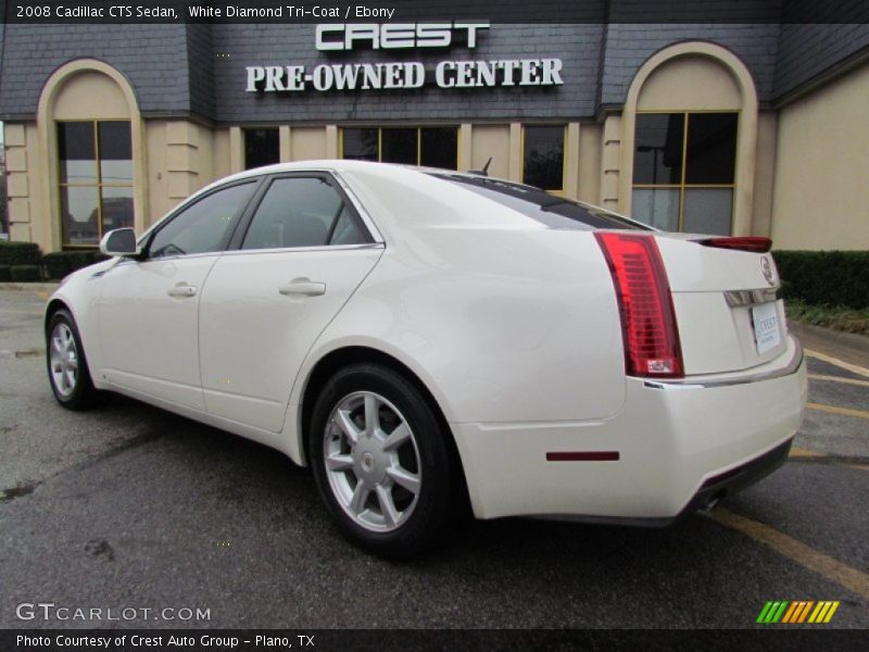 White Diamond Tri-Coat / Ebony 2008 Cadillac CTS Sedan