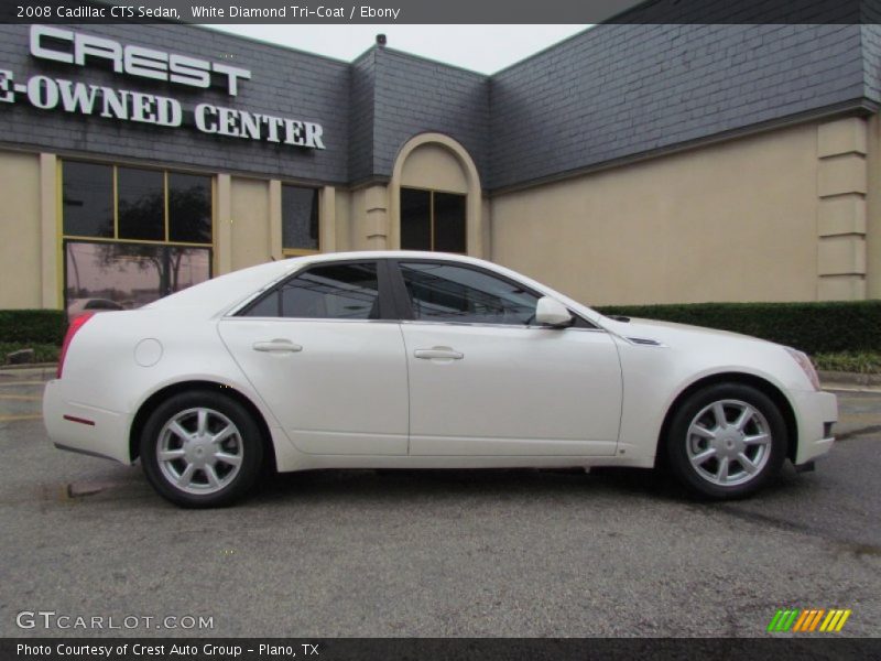 White Diamond Tri-Coat / Ebony 2008 Cadillac CTS Sedan