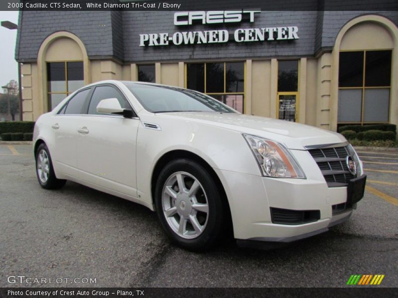 White Diamond Tri-Coat / Ebony 2008 Cadillac CTS Sedan