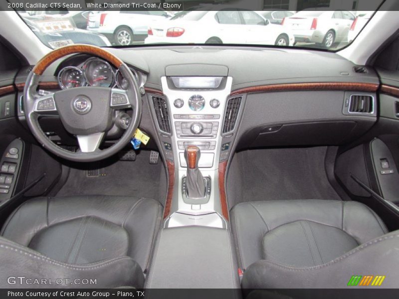 White Diamond Tri-Coat / Ebony 2008 Cadillac CTS Sedan