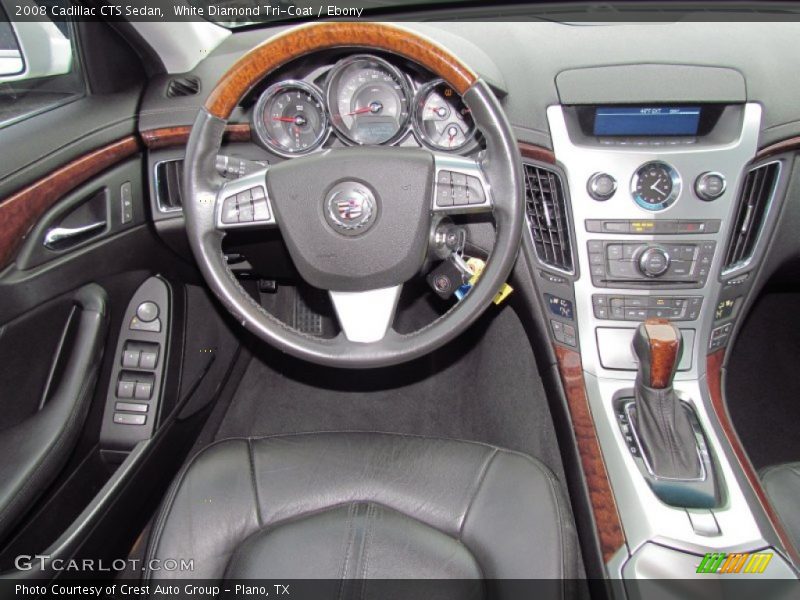 White Diamond Tri-Coat / Ebony 2008 Cadillac CTS Sedan