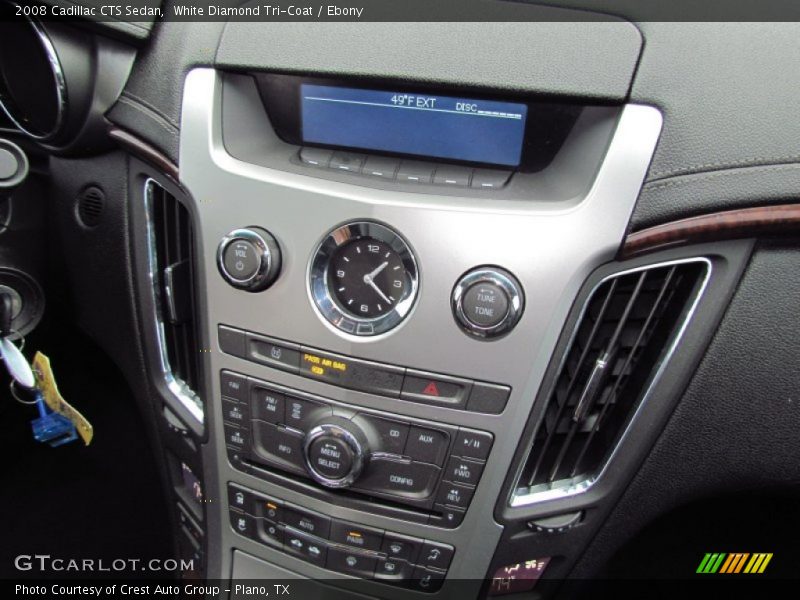 White Diamond Tri-Coat / Ebony 2008 Cadillac CTS Sedan