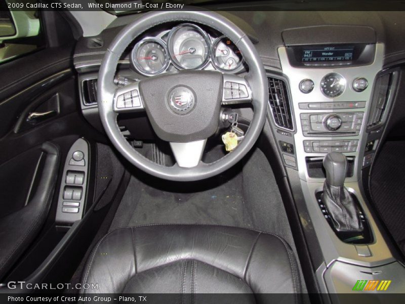 White Diamond Tri-Coat / Ebony 2009 Cadillac CTS Sedan