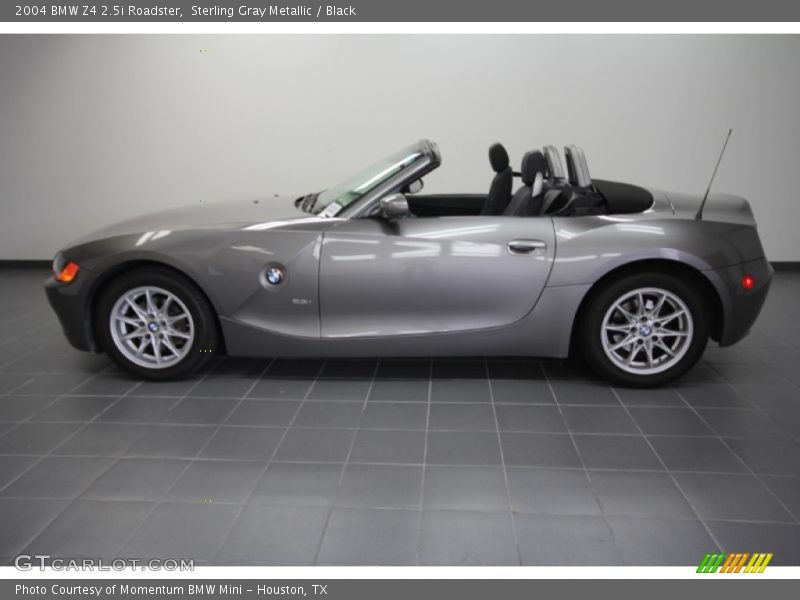 Sterling Gray Metallic / Black 2004 BMW Z4 2.5i Roadster