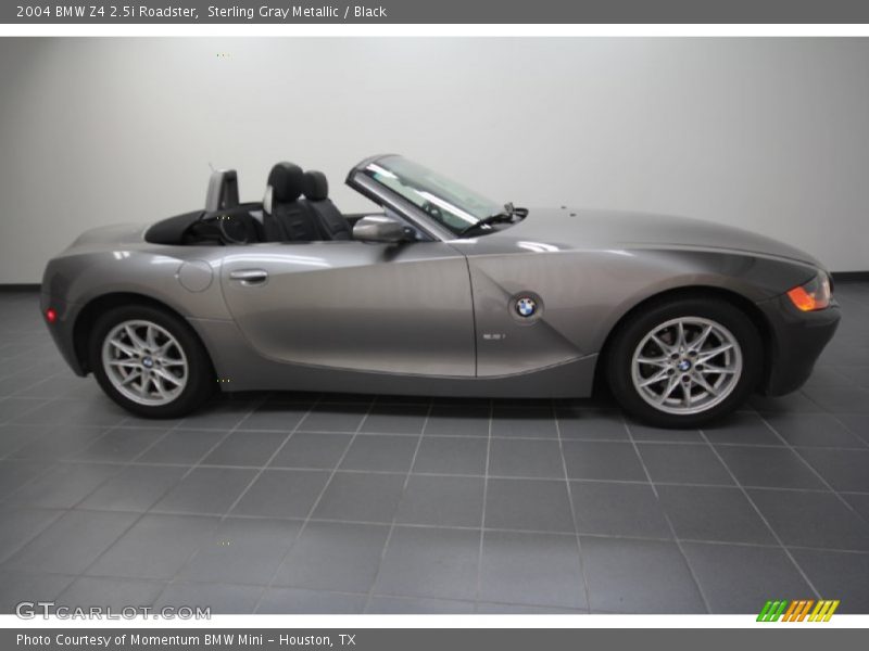 Sterling Gray Metallic / Black 2004 BMW Z4 2.5i Roadster