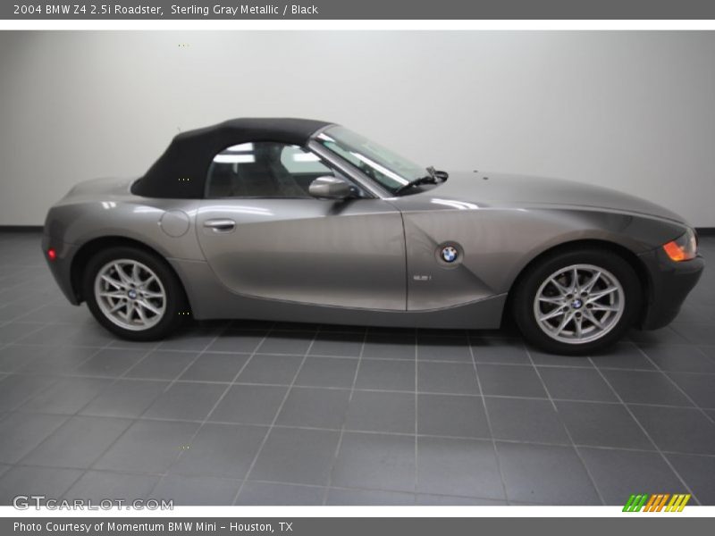 Sterling Gray Metallic / Black 2004 BMW Z4 2.5i Roadster